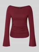 Gina Tricot Longsleeve mit Raffungen in Bordeaux, Größe L