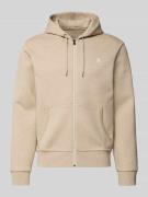 Polo Ralph Lauren Sweatjacke mit Kapuze in Beige Melange, Größe L