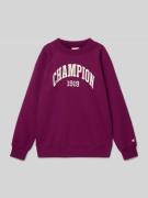 CHAMPION Sweatshirt mit Label-Print Modell 'COLLEGE' in Lila, Größe 15...