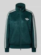 adidas Originals Sweatjacke mit Stehkragen in Dunkelgruen Melange, Grö...