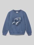 s.Oliver RED LABEL Regular Fit Sweatshirt aus Baumwoll-Mix in Blau, Gr...