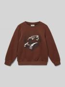 s.Oliver RED LABEL Regular Fit Sweatshirt aus Baumwoll-Mix in Schoko, ...