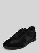 BOSS Low Top Sneaker mit Velours-Optik-Applikationen Modell 'NITAN' in...