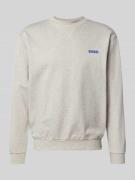 WOODBIRD Sweatshirt mit Label-Print Modell 'Cane' in Hellgrau Melange,...