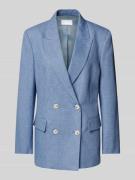 Jake*s Collection Regular Fit Blazer mit Leinen-Anteil in Blau, Größe ...