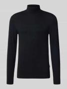 Blend Rollkragenpullover mit Label-Detail Modell 'BAGGE' in Black, Grö...