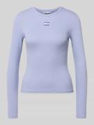 Tommy Jeans Slim Fit Langarmshirt aus Baumwoll-Mix in Lavender, Größe ...