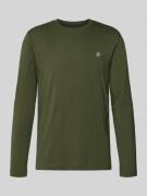 Marc O'Polo Shaped Fit Langarmshirt aus reiner Baumwolle in Oliv, Größ...