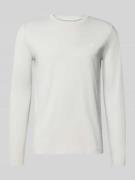 Marc O'Polo Shaped Fit Langarmshirt aus reiner Baumwolle in Hellgrau, ...