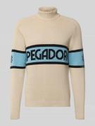 Pegador Strickpullover mit Rollkragen in Beige, Größe L