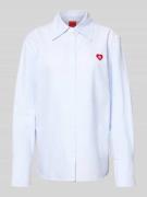 HUGO Oversized Hemdbluse aus reiner Baumwolle Modell 'ERSELIA' in Hell...