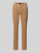 Marc Cain Slim Fit Hose im 5-Pocket-Design in Camel, Größe 36
