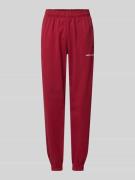 Pegador High Waist Sweathose mit Label-Stitching Modell 'VILLA' in Bor...