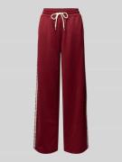 OH APRIL Sweathose mit Spitzenbesatz Modell 'Kael' in Dunkelrot, Größe...