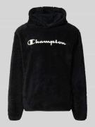 CHAMPION Hoodie aus Teddyfell in Black, Größe L