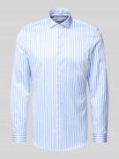 Jake*s Super Slim Fit Businesshemd aus Baumwolle mit Haikragen in Bleu...