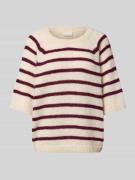 Milano Italy Loose Fit Strickpullover mit Alpaka-Anteil in Dunkelrot, ...