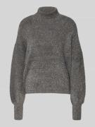 YAS Strickpullover aus Effektgarn mit Rollkragen Modell 'LISTRA' in Si...