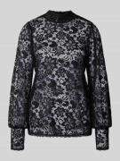 Soyaconcept Blusenshirt aus Spitze Modell 'ALGEA' in BLACK, Größe L