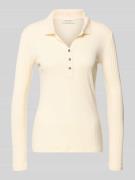 Marc O'Polo Slim Fit Langarmshirt aus Baumwoll-Modal-Mix in Offwhite, ...