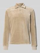 MCNEAL Sweatshirt mit Polokragen in Mud, Größe L