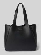 HUGO Shopper in Leder-Optik mit Logo-Aufnäher in Black, Größe 1