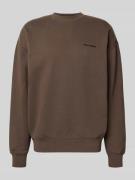 Pegador Oversized Sweatshirt mit Label-Stitching in Dunkelbraun, Größe...