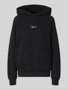 Pegador Hoodie mit Label-Stitching in Black, Größe L