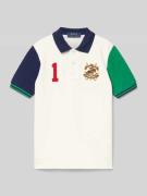 Polo Ralph Lauren Teens Poloshirt mit kurzer Knopfleiste in Offwhite, ...