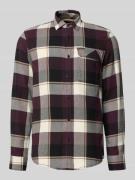 PME Legend Freizeithemd mit Knopfleiste in Dunkelrot, Größe L