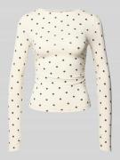 OH APRIL Longsleeve mit Label-Stitching Modell 'Maeve' in Beige, Größe...