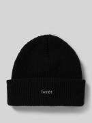 Forét Beanie aus Woll-Mix mit Label-Stitching in Black, Größe 1