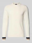 MAERZ Muenchen Strickpullover mit gerippten Abschlüssen in Offwhite, G...