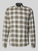 MAERZ Muenchen Freizeithemd mit Knopfleiste in Mittelgrau, Größe 39/40