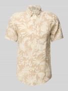 Gant Regular Fit Leinenhemd mit Button-Down-Kragen in Beige, Größe XL