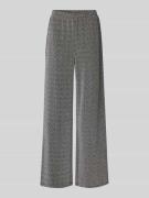 Pieces Weite Hose mit elastischem Bund Modell 'JINA' in Silber Melange...