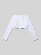 Weise Regular Fit Bolero mit floralen Applikationen in Weiss, Größe 12...