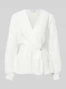 Rinascimento Regular Fit Bluse mit Knoten-Detail in Offwhite, Größe M