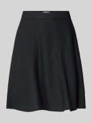 Marc O'Polo Ausgestellter Mini-Rock aus reinem Leinen in BLACK, Größe ...