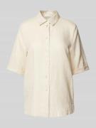Christian Berg Woman Leinenhemd mit Umlegekragen in Beige, Größe 40