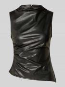 Noisy May Top in Leder-Optik mit Raffungen Modell 'DANDY' in Black, Gr...