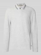 Scotch & Soda Poloshirt mit kurzer verdeckter Knopfleiste in Mittelgra...