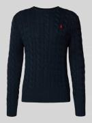 Polo Ralph Lauren Strickpullover mit Label-Stitching in Marine, Größe ...