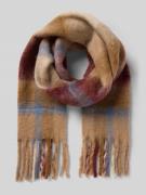 Pieces Schal mit Allover-Muster Modell 'MIDA' in Rostrot, Größe 1