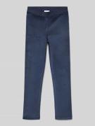 s.Oliver RED LABEL Slim Fit Leggings aus Samt in Marine, Größe 104