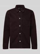 Lacoste Regular Fit Jeansjacke aus reiner Baumwolle in Schoko, Größe L