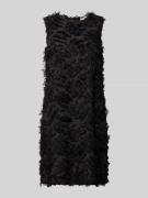 FREE/QUENT Knielanges Kleid mit Fransen Modell 'VILLA' in Black, Größe...