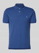 Polo Ralph Lauren Poloshirt mit Label-Stitching in Blau, Größe L
