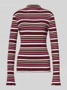 OH APRIL Longsleeve mit Stehkragen Modell 'Milou' in Dunkelrot, Größe ...