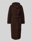 Gina Tricot Mantel mit Reverskragen in Schoko, Größe XL